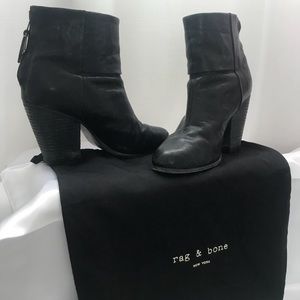 Rag & Bone Black Leather Newbury Boot